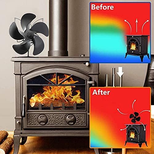  EastMetal Stove Fans with 5 Blades, Eco Friendly Fireplace Fan, Silent Operation Stove Burner Fan, No Battery or Electricity Required Heat Circulation, for Wood/Log Burner/Stove/Fi