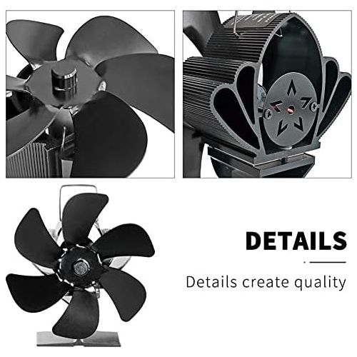  EastMetal Stove Fan, Fireplace Fan with 5 Blades, Eco Friendly Stove Burner Fan, Silent Operation No Battery or Electricity Required Efficient Heat Distribution, for Wood/Log Burne