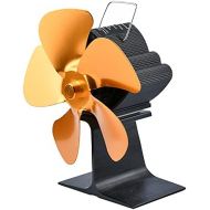 EastMetal Fireplace Fan, Stove Fan with 5 Blade, Environment Friendly Log Burner Fan, No Battery or Electricity Required Silent Operation Efficient Heat Distribution, for Wood/Log