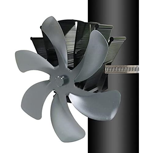  EastMetal Wall Mounted Fireplace Fan with 6 Blades, Upgrade Stove Pipe Fan, Wood/Log Burner Fans, Silent Operation Efficient Heat Distribution, for Gas/Pellet/Wood/Log Burning Stov