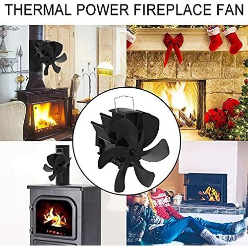  EastMetal Wall Mounted Fireplace Fan with 6 Blades, Upgrade Stove Pipe Fan, Wood/Log Burner Fans, Silent Operation Efficient Heat Distribution, for Gas/Pellet/Wood/Log Burning Stov