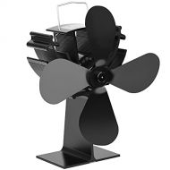 EastMetal Fireplace Fan, Stove Fan with 4 Blades, Silent Operation Stove Burner Fan, Eco Friendly Heat Circulation Efficient Heat Distribution, for Wood/Log Burner/Stove/Fireplace