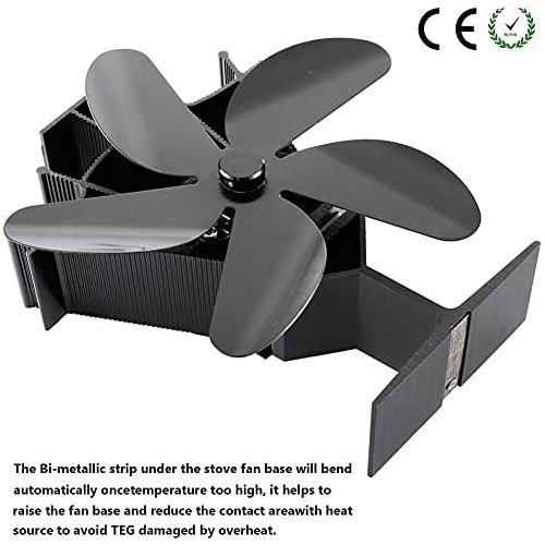  EastMetal Stove Fan 5 Blades, Mini Size Heat Powered Fireplace Fan, Upgrade Log Burner Fan, Efficient Heat Distribution No Battery or Electricity Required, for Wood/Log Burner/Stov