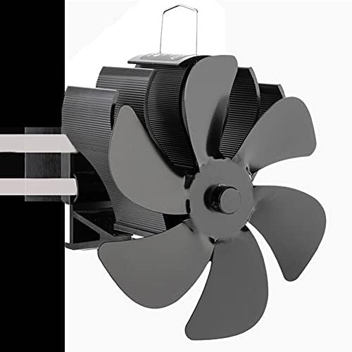  EastMetal 6 Blades Stove Fan, Wall Mounted Fireplace Fan, Log Burner Pipe Fan, Efficient Heat Distribution Silent Operation No Battery or Power Supply Required, for Wood/Log Burner