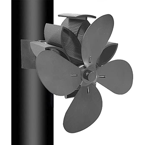  EastMetal Wall Mounted Stove Fan, 4 Blade Fireplace Fan with Magnetic, Eco Friendly Stove Pipe Fan, No Battery or Electricity Required Efficient Heat Distribution, for Wood/Log Burner/Stove