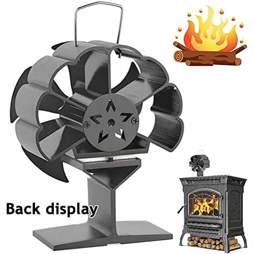  EastMetal Stove Fan with 6 Blade, Upgrade Fireplace Fan, Mini Size Heat Powered Stove Top Fan, Eco Friendly Heat Circulation Efficient Heat Distribution, for Wood/Log Burner/Stove/