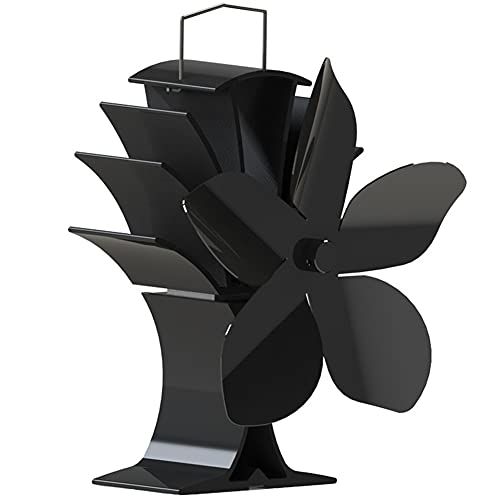  EastMetal Stove Fans, Fireplace Fan with 5 Blades, Eco Friendly Stove Burner Fan, Heat Circulation Silent Operation No Battery or Electricity Required 250CFM, for Wood/Log Burner/S