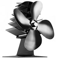 EastMetal 4 Blade Fireplace Fan, Mini Size Stove Fan, Heat Powered Upgrade Stove Top Fan, Environment Friendly Efficient Heat Distribution Save Fuel, for Gas/Pellet/Wood/Log Burnin