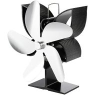 EastMetal Stove Fan with 5 Blades, Heat Powered Fireplace Fan, Mini Log Burner Fan, Silent Operation Efficient Heat Distribution Eco Friendly 210CFM, for Gas/Pellet/Wood/Log Burnin