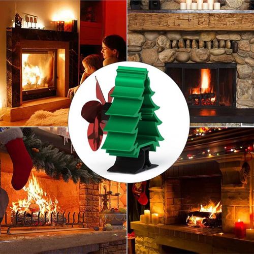  EastMetal Stove Fan with 5 Blades, Heat Powered Fireplace Fan, Christmas Tree Stove Burner Fan, No Battery or Electricity Required Silent Operation Mini Size, for Gas/Pellet/Wood/L