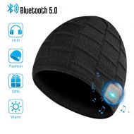 EastPin Bluetooth Beanie, Mens Gifts, Electronic Gifts for Men, Fashion Gifts for Women, Bluetooth Hats for Men and Women, Music Hat with Bluetooth Headphones (Black)