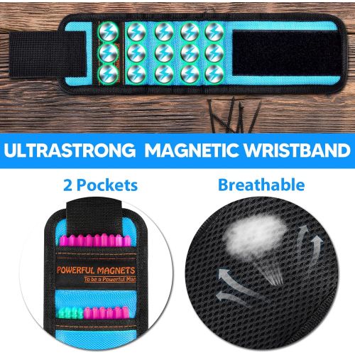  [아마존베스트]EastPin Gifts for Men, Magnetic Wristband,Unique Gift for Dad,Hasband,Him Tool Wrist Magnet, Gadgets for Men Upgrade Super Strong Magnets for Holding Screws, Tools, Nails, Drill Bits, Tool