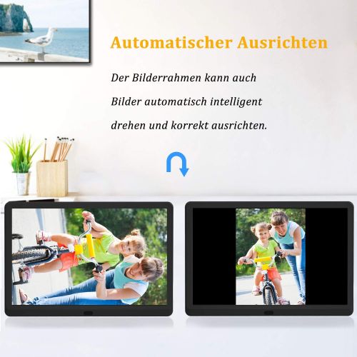  [아마존 핫딜]  [아마존핫딜]EastPoint Digitaler Bilderrahmen 1920x1080 HD 10 Zoll Full-IPS-Display Elektronischer Bilderrahmen Musik/Video-Player Kalender Wecker automatischer EIN-/Ausschalt mit Fernbedienung