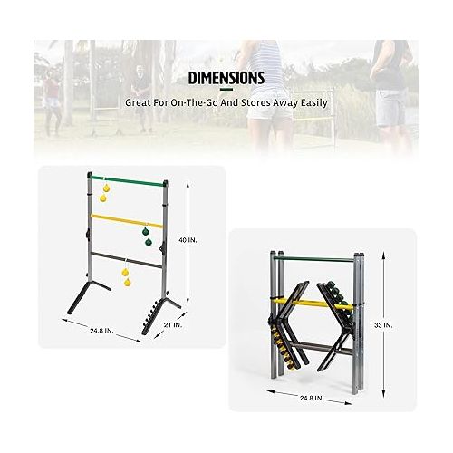  EastPoint Sports Go! Gater Premium Steel Ladderball Set - Features Sturdy Steel Material, Built-in Scoring System, Complete with All Accessories