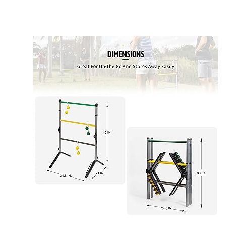  EastPoint Sports Go! Gater Premium Steel Ladderball Set - Features Sturdy Steel Material, Built-in Scoring System, Complete with All Accessories