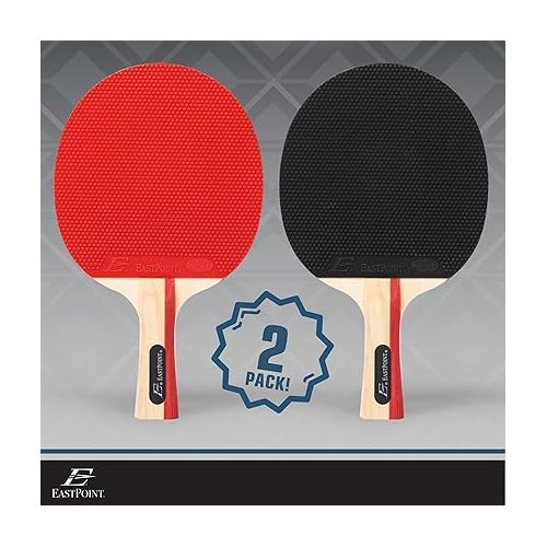  EastPoint Sports 2 Player Table Tennis Paddle Set - Includes 2 Pip-Out Ping Pong Paddles