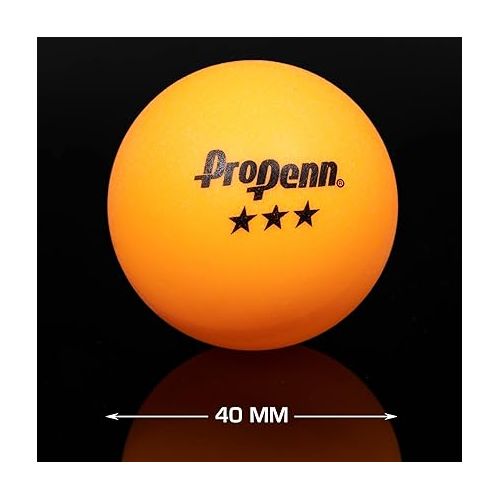  EastPoint Sports Penn Competition Grade 3-Star Table Tennis Balls - 40mm - 6 Pack