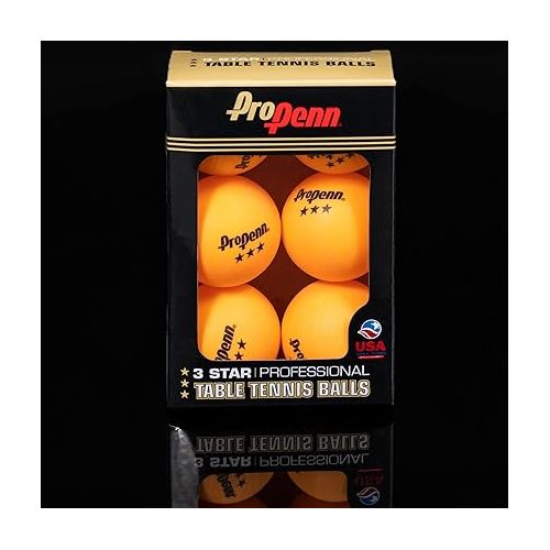  EastPoint Sports Penn Competition Grade 3-Star Table Tennis Balls - 40mm - 6 Pack