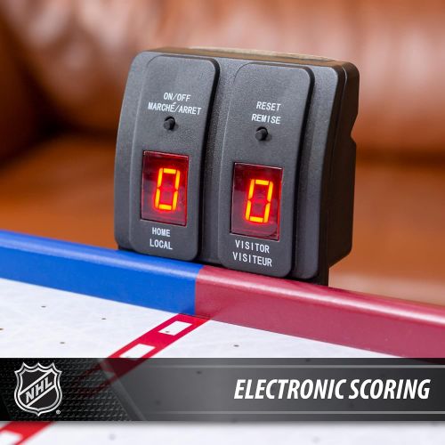  EastPoint Sports 48 Mid-Size NHL Rush Indoor Hover Hockey Game Table; Easy Setup, Air-Powered Play with LED Scoring, Black