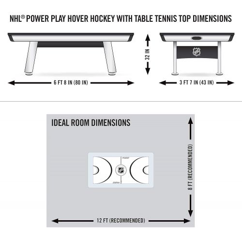  EastPoint Sports EastPoint Multi-Game Tables, Play 2-in-1 Air Hockey Table with Table Tennis Top - Perfect for Family Game Room, Adult rec Room, basements, Man cave, or Garage