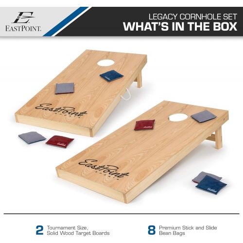  EastPoint Sports 2 x 4 Foot Cornhole Outdoor Game Set Contains 2 Boards and 8 Bags