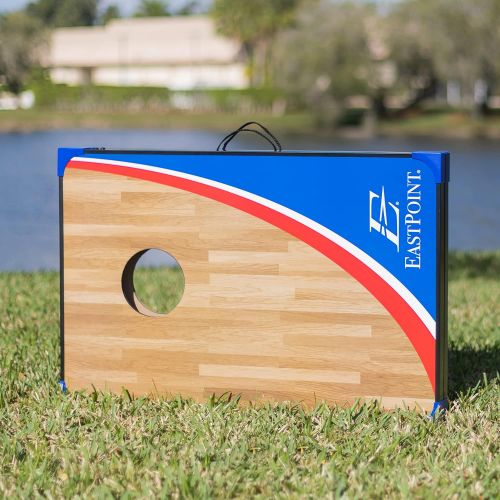  EastPoint Sports Cornhole Game Set Bean Bag Toss MDF - 2 W x 3 L - Built-In Storage, Convenient Carry Handles and 8 Premium Bean Bags