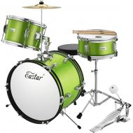 [아마존베스트]Eastar 16 inch 3 Piece Kids Drum Set Kit with Throne, Cymbal, Pedal & Drumsticks, Metallic Green (EDS-280G)