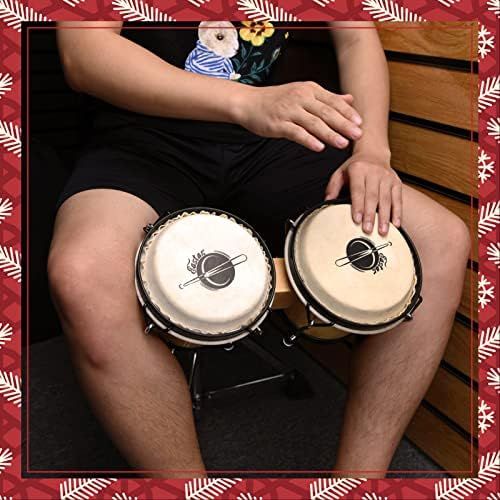  [아마존베스트]Eastar EBO-1 Bongo Drum 6 Inches / 15.24 cm and 7 Inches / 17.78 cm Percussion Wooden Bongo with Bag Natural