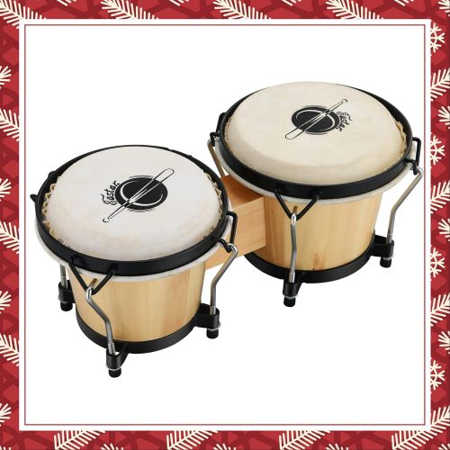  [아마존베스트]Eastar EBO-1 Bongo Drum 6 Inches / 15.24 cm and 7 Inches / 17.78 cm Percussion Wooden Bongo with Bag Natural