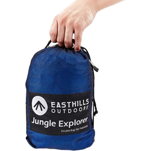  [아마존베스트]Easthills Outdoors 118 x 79 Portable Double Camping Hammock with Removable Mosquito Bug Net and Tree Straps