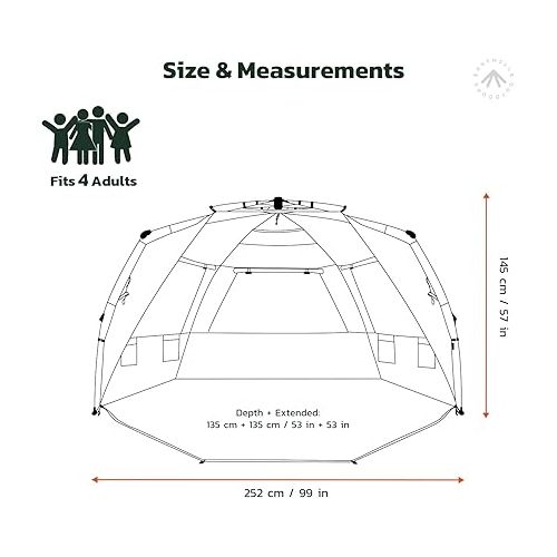  Easthills Outdoors Instant Shader Deluxe XL Beach Tent Easy Up 99