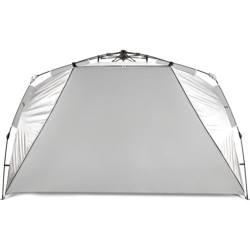  Easthills Outdoors Instant Shader Silver Shelter XL Beach Tent 99 Wide for 4-6 Person UPF 50+ Sun Shelter - Heat Reflective and Light Blocking