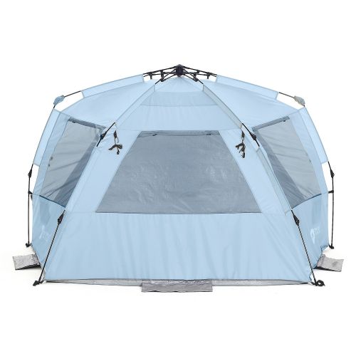  Easthills Outdoors Instant Shader Deluxe XL Easy Up 4 Person Beach Tent Sun Shelter - Extended Zippered Porch Included