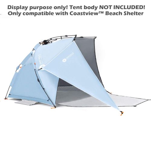  Easthills Outdoors Coastview Easy Setup Beach Tent UPF 50+ Extra Large Sun Shelter - Extended Zippered Porch Included