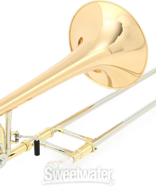  Eastman ETB430G Intermediate Performance Trombone - Gold Brass Bell - F Attachment - Clear Lacquer