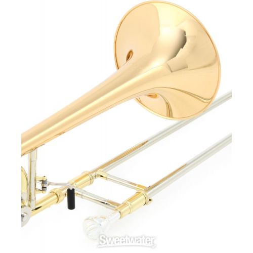  Eastman ETB430G Intermediate Performance Trombone - Gold Brass Bell - F Attachment - Clear Lacquer