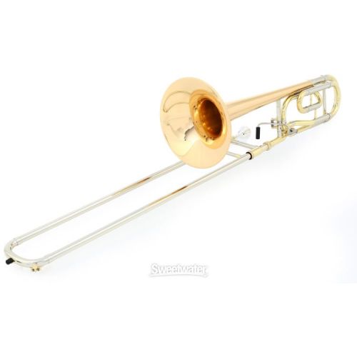  Eastman ETB430G Intermediate Performance Trombone - Gold Brass Bell - F Attachment - Clear Lacquer