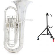 Eastman EEP421S Student Euphonium and The Hug Stand - 4 Valve, Silver-plated