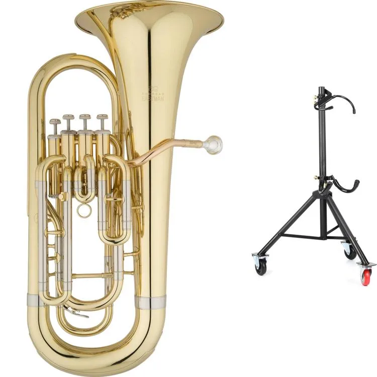 Eastman EEP421 Student Euphonium and The Hug Stand - 4 Valve, Clear Lacquer