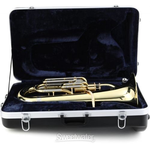  Eastman EEP421 Student Euphonium and The Hug Stand - 4 Valve, Clear Lacquer