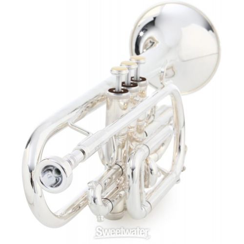  Eastman ECN421S Student Series Bb Cornet - Silver-plated