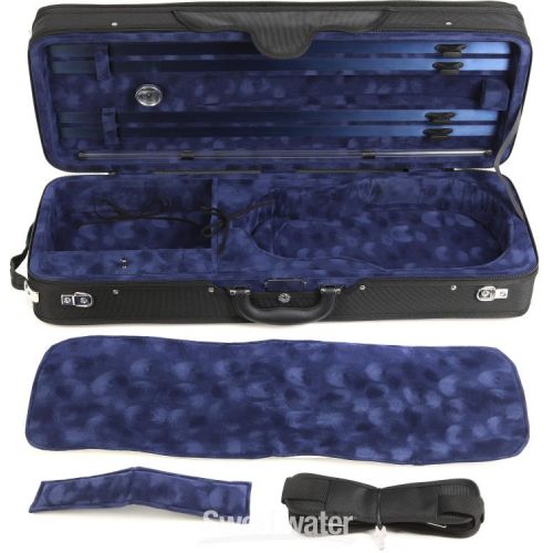  Eastman CA1914-LITE Lightweight Oblong Viola Case - 16-inch, Blue Interior