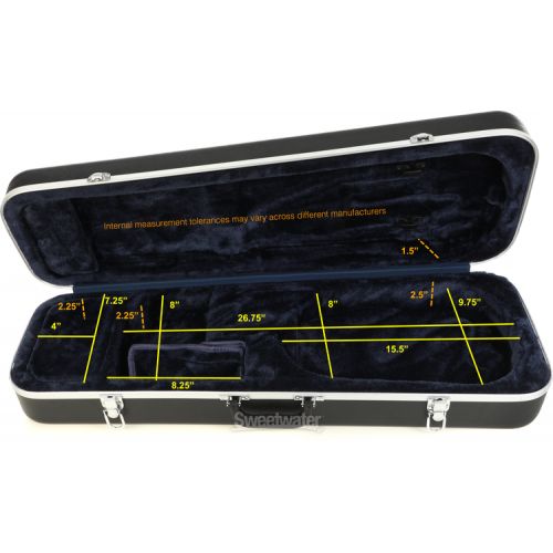  Eastman CA750 Oblong Thermoplastic Viola Case - 15-inch