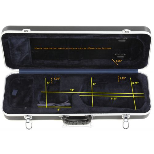  Eastman CA450 Oblong Thermoplastic Violin Case - 1/4 Size