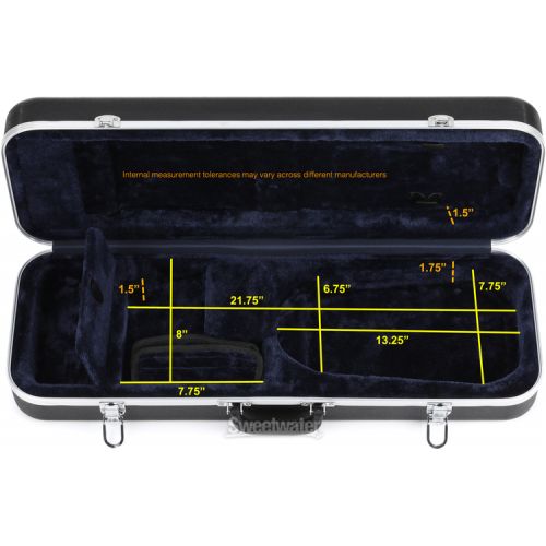  Eastman CA450 Oblong Thermoplastic Violin Case - 3/4 Size