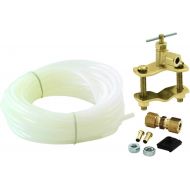 Eastman Ice Maker Installation Kit with Brass Inserts, 1/4 Inch Compression, 25 ft Polyethylene Ice Maker Connectors, White, 48362