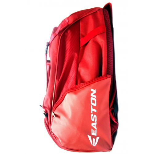 이스턴 Easton Walk-Off IV Carrying Case (Backpack) for Bat, Helmet, Cleat, Shoes, Ball - Red - Felt Pocket, Ripstop Polyester, 600D Polyester - Shoulder Strap - 20 Height x 9.5 Width x 14