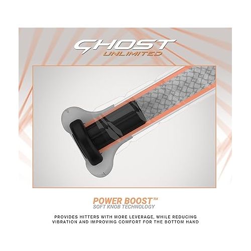 이스턴 Easton | 2024 | Ghost Unlimited Fastpitch Softball Bat | Approved for All Fields | -8 / -9 / -10 / -11 Drop | 1 Pc. Composite