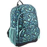 Eastsport Multi Pocket School Backpack, Blue Leopard Print
