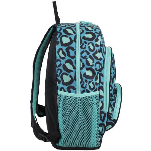  Eastsport Multi Pocket School Backpack, Blue Leopard Print